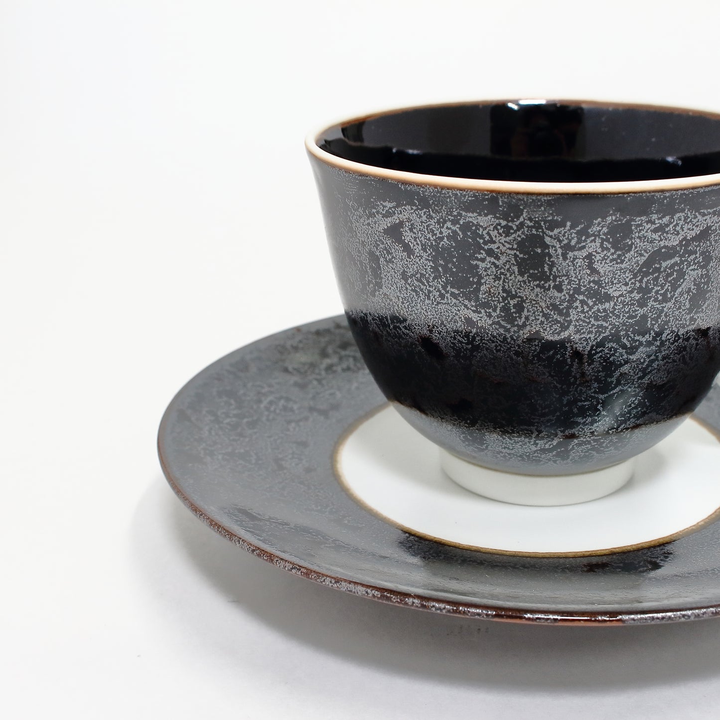 Arita ware | Yuki Inoue | Tenmoku silver speckled coffee bowl [one of a kind]