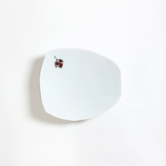 Arita ware | Takuma Tsuji | Morigage Ginsai Small Plate “Nanden [Vermilion]”