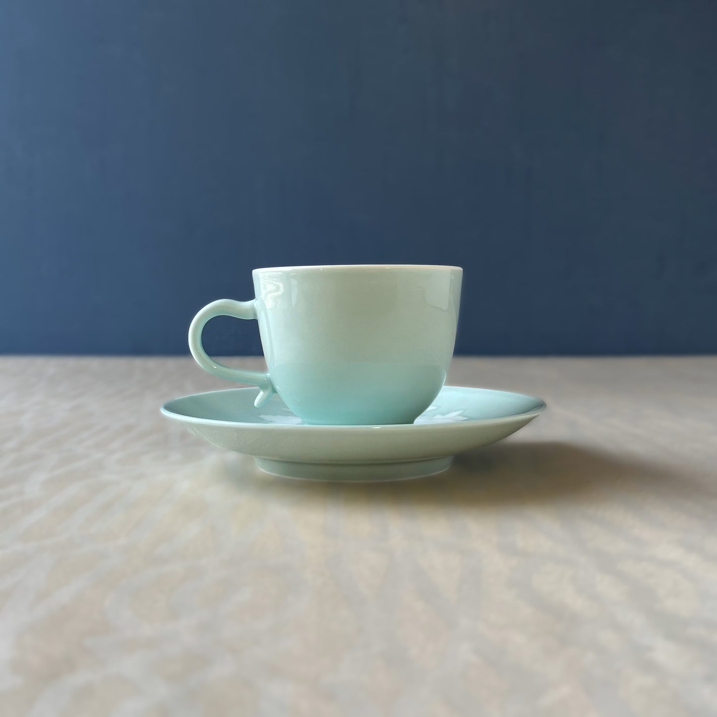 Arita ware | Living National Treasure | Manji Inoue | Blue and white porcelain rose carving , coffee bowl