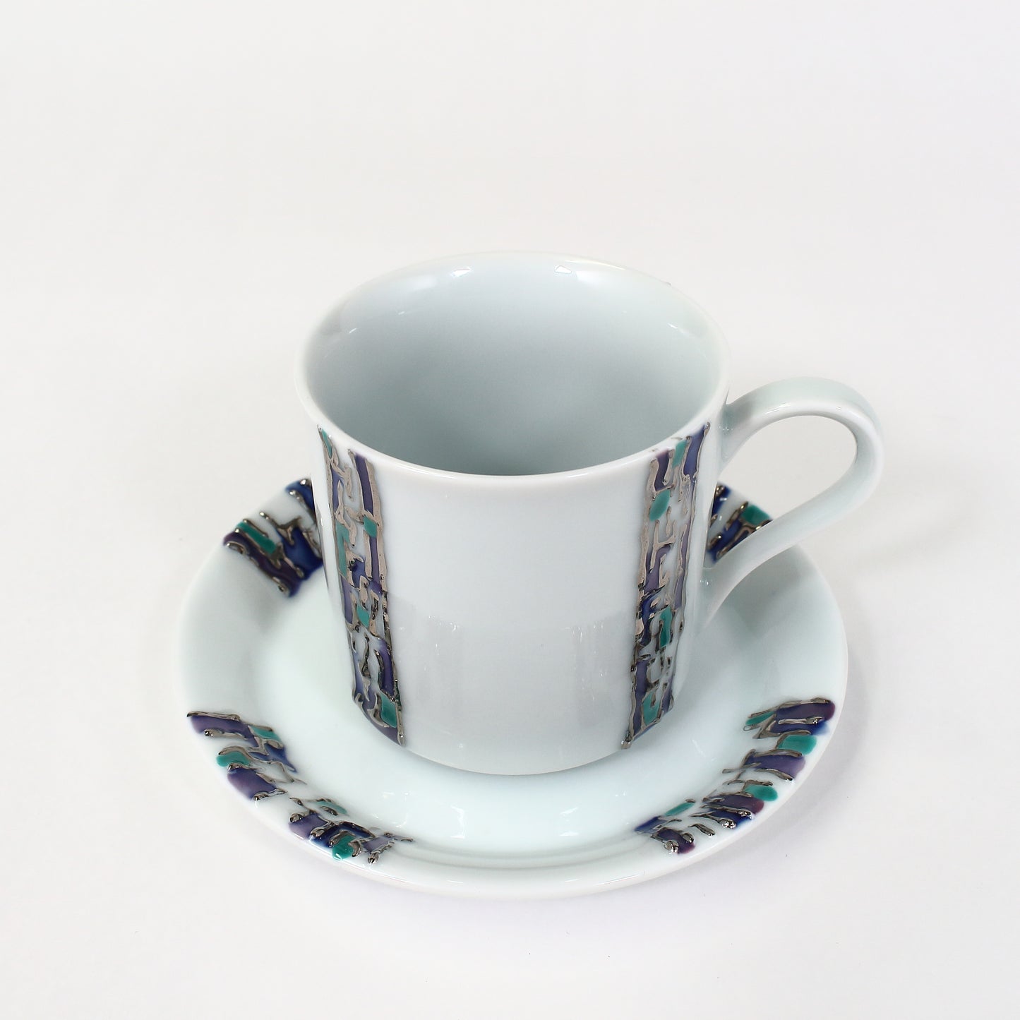 Arita ware | Takuma Tsuji | Moriage Ginsai , cup and saucer [one-of-a-kind item]