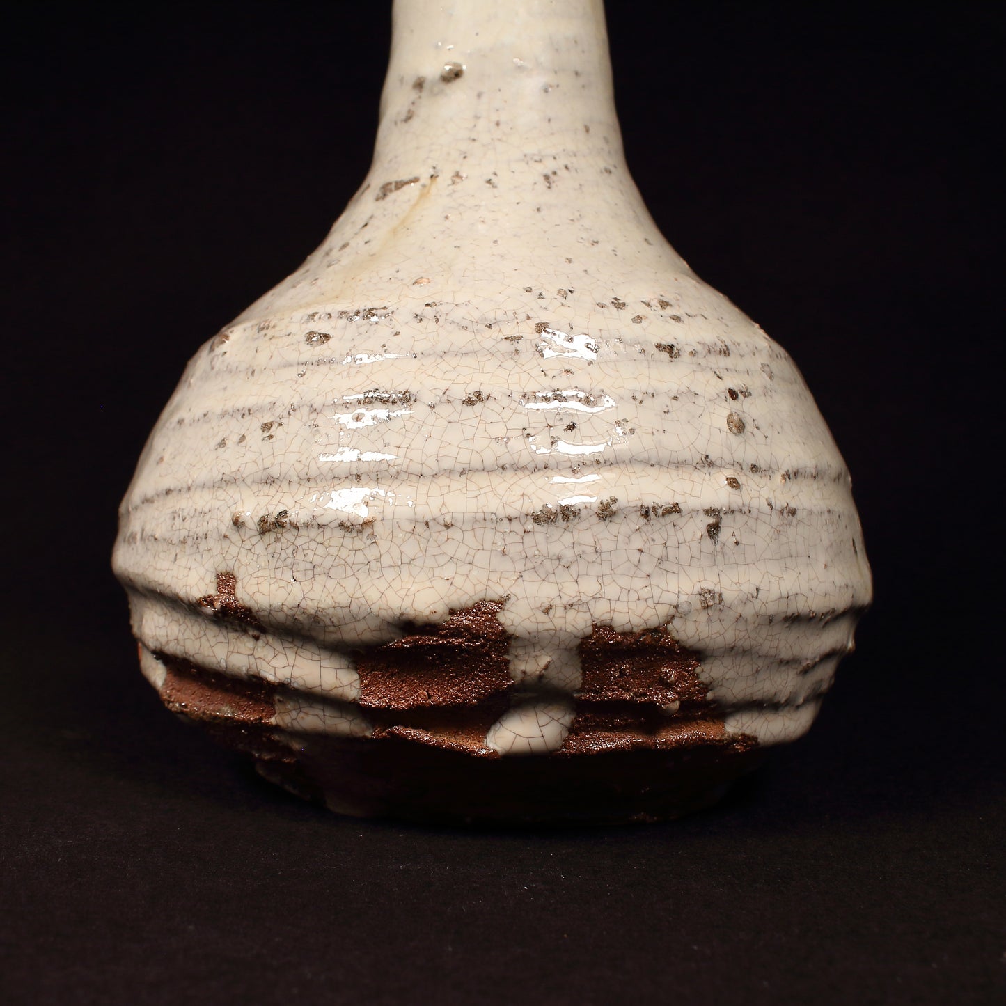 Karatsu ware | Naoki Kojima | Madara Karatsu , crane neck flower vase [one-of-a-kind item]