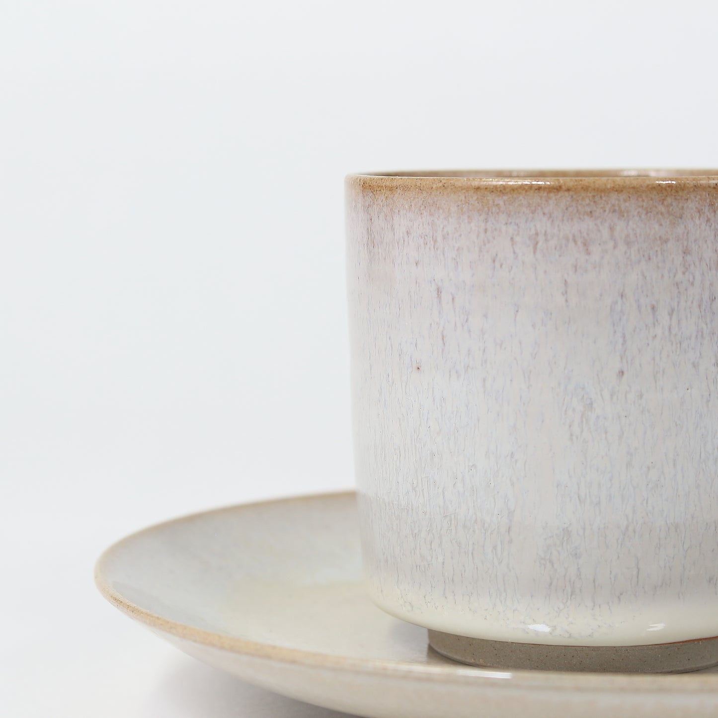 Takatori Ware | Shunkei Takatori | Coffee Set White Glaze x Furashi glaze