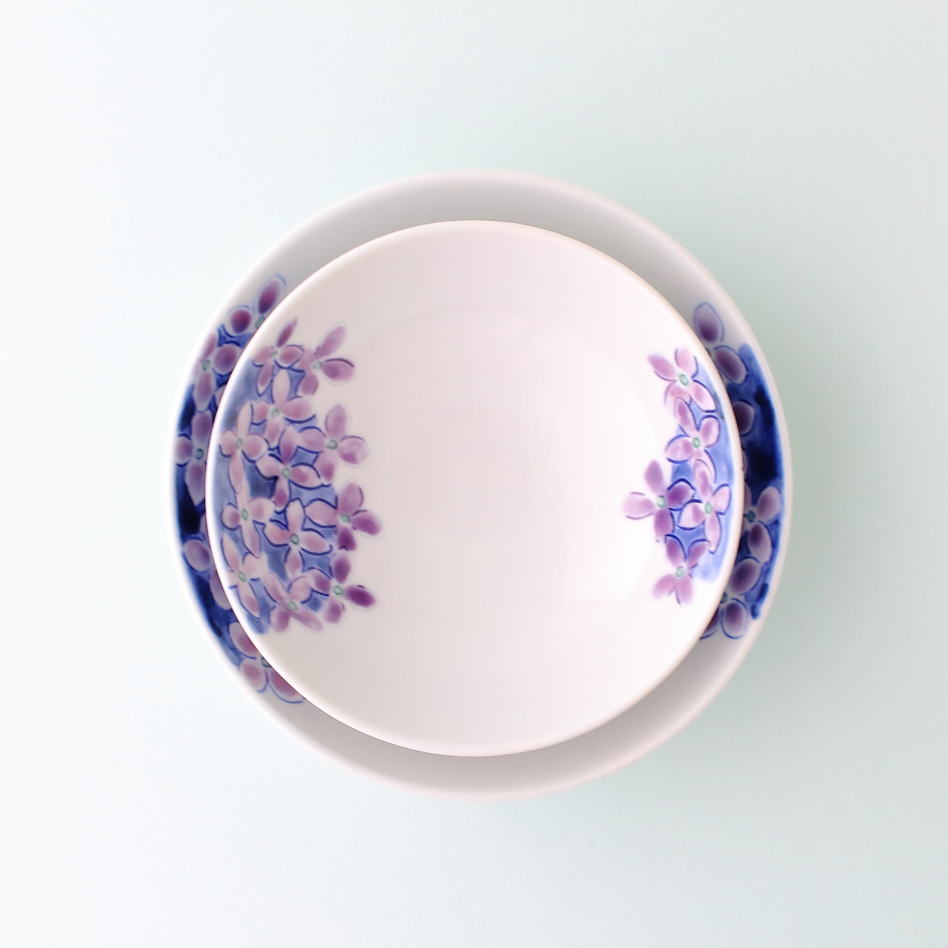 有田焼,聡窯,辻拓眞,線刻,皿,小鉢,紫陽花,aritaware,aritayaki,dish,plate,sohyoh,tsujitakuma, hydrangea,bluedish,blueplate,purpleplate, purpledish